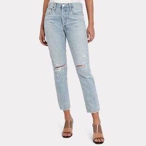 AGOLDE Jamie High-Rise Distressed Jeans in size 30
